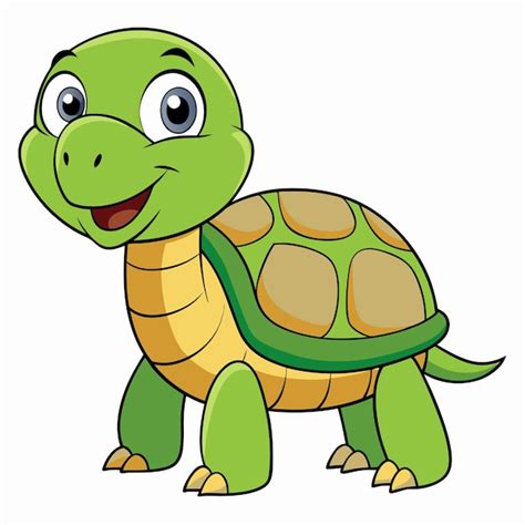 Turtle Cartoon Clip Art Vector Illustration Design Premium Ai Generated Vector