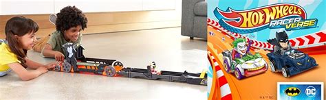 Hot Wheels Toy Car Track RacerVerse Batmans Escape Chase Vehicle Transforms Into 3 Lane