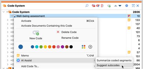 Maxqda 2022 Online Manual Ai Subcodes Suggestions Maxqda