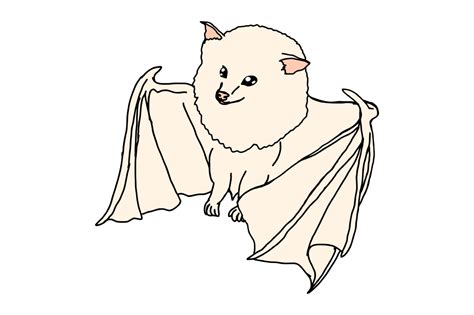 Adorable Albino Bat flying 21170157 PNG