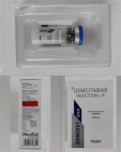 Gemcitabine Injection Ip 200 Mg OncoZest At Rs 450 Vial