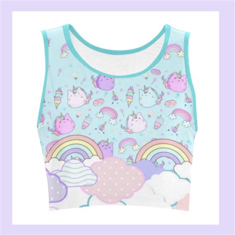 Kawaii Clothing Fairy Kei Yume Kawaiii Kawaii Crop Top Etsy