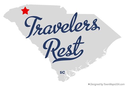 Map of Travelers Rest, SC, South Carolina