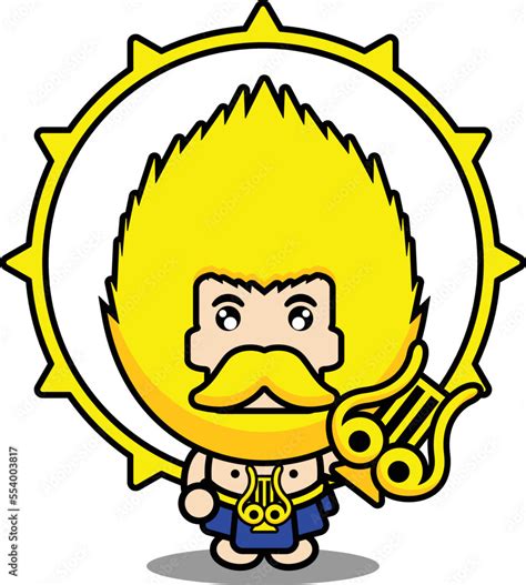 cartoon illustration  cute apollo character stock vector adobe stock