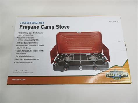 Stansport 2 Burner Regulated Propane Camp Stove 203 93 New In Box Ebay