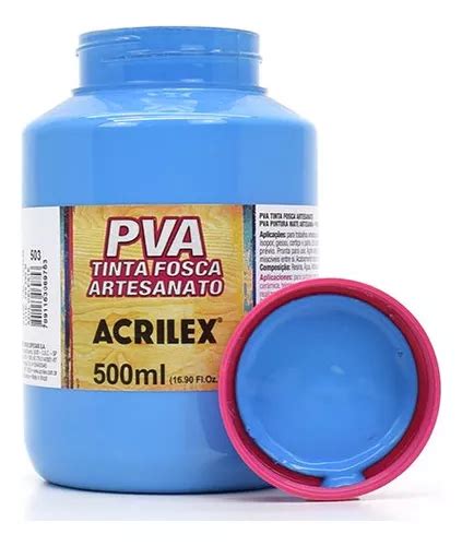 Pintura Mate Pva Para Manualidades 500 Ml Acrilex 834 Color Paja 503