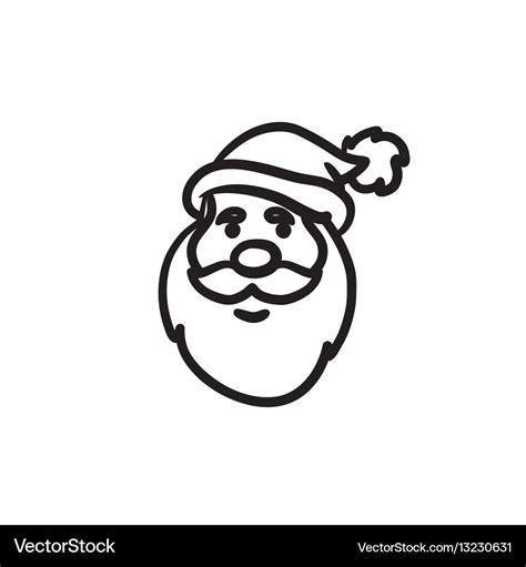 Santa Claus Face Drawing