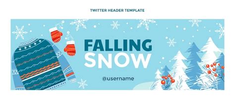 Free Vector Hand Drawn Flat Winter Twitter Header