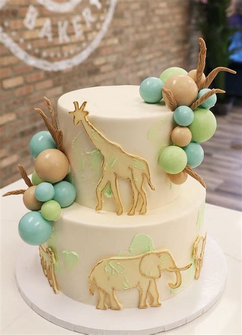 Giraffe Baby Shower Cake