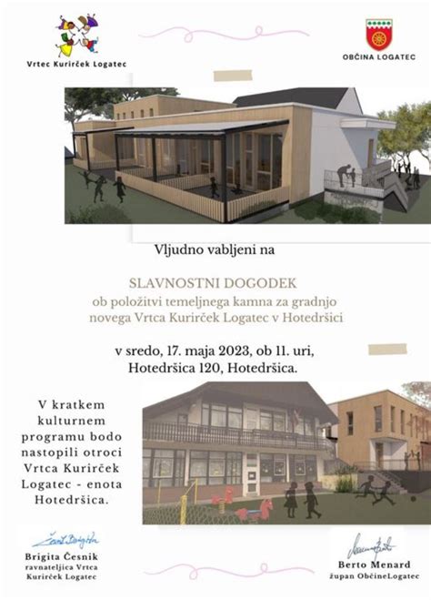 Slavnostni dogodek ob položitvi temeljnega kamna za gradnjo novega