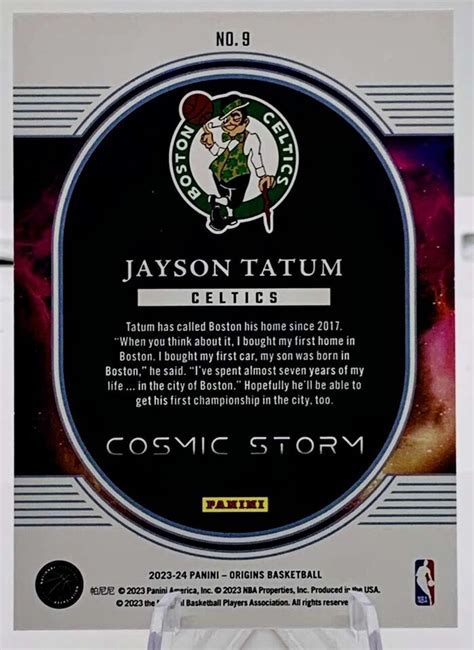 2023 24 Panini Origins Cosmic Storm 9 Jayson Tatum Celtics SP EBay