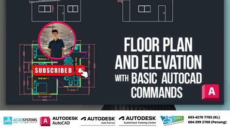 Draw Floor Plan And Elevation Using Basic Autocad Commands Youtube