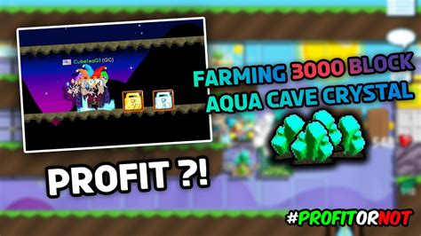 FARMING 3000 BLOCK AQUA CAVE CRYSTAL PROFIT ProfitOrNot Ep 4