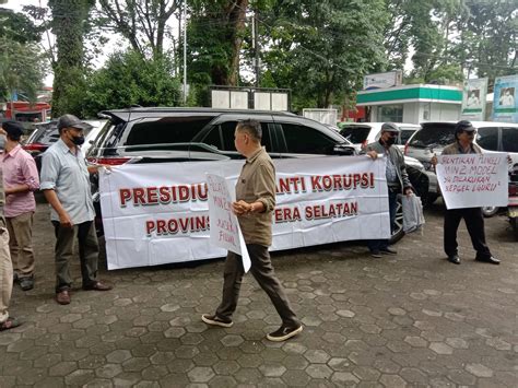 Presidium LSM Anti Korupsi Demo Kemenag Kota Palembang Tuntut Tuntaskan