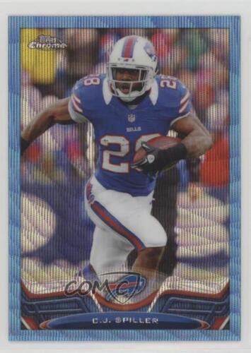 2013 Topps Chrome Blue Wave Refractor CJ Spiller 39 EBay