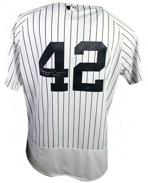 Mariano Rivera Signed New York Yankees Jersey With Hall Of Fame Patch