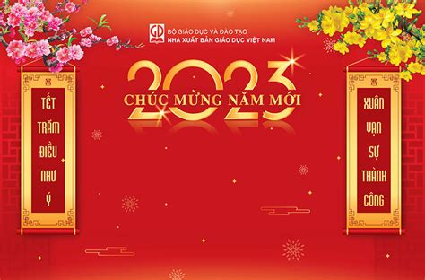 Phông chúc mừng năm mới 2023 - Quảng cáo Giang Long