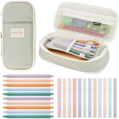 Ensemble De Papeterie Esth Tique Comprenant Grande Trousse Crayons