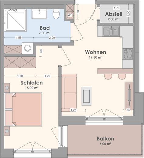 Wohnungstyp 2 2 Raum Wohnung