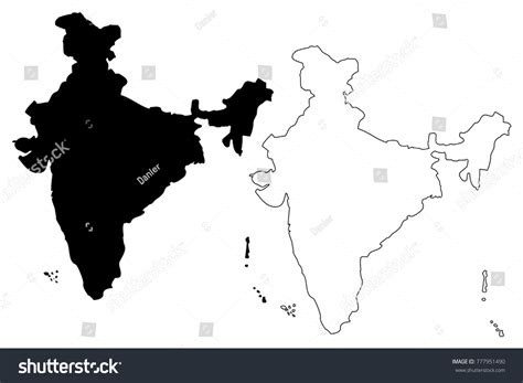 India Map Vector Illustration Scribble Sketch Stock Vector (Royalty ...