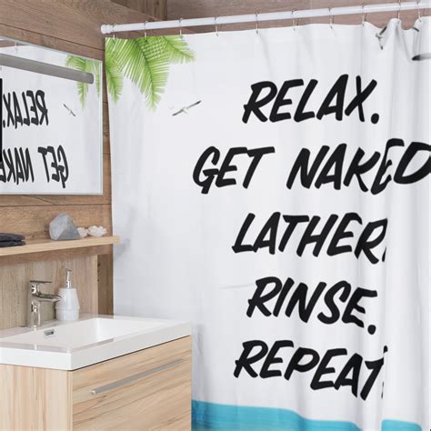 Get Naked Shower Curtain Funny Shower Curtain Sexy Curtain College