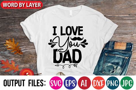 I Love You Dad Svg Design Graphic By Retro Gallery · Creative Fabrica