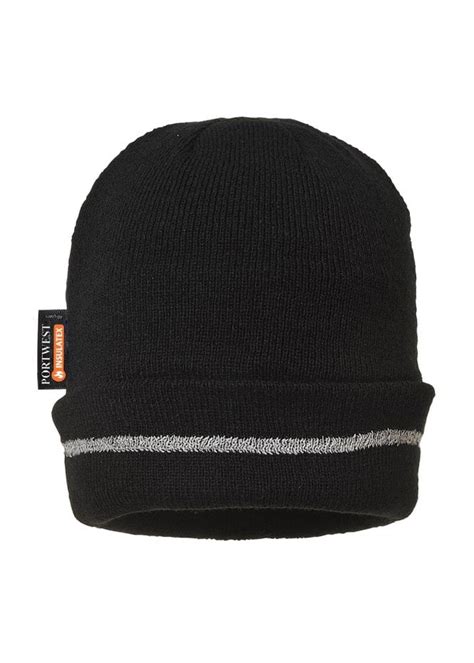 Portwest Reflective Trim Knit Hat Insulatex Lined B