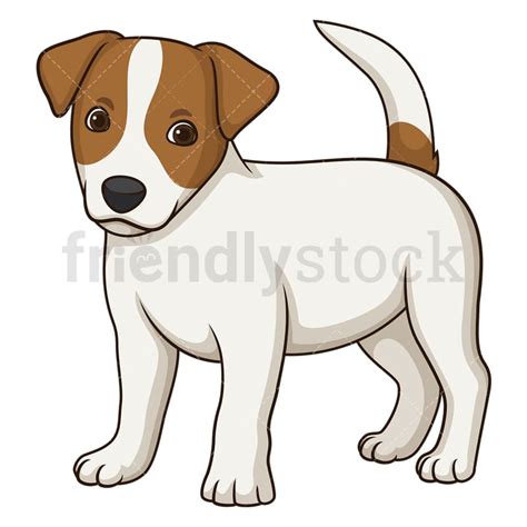 Cute Jack Russell Puppy Cartoon Clipart Vector FriendlyStock