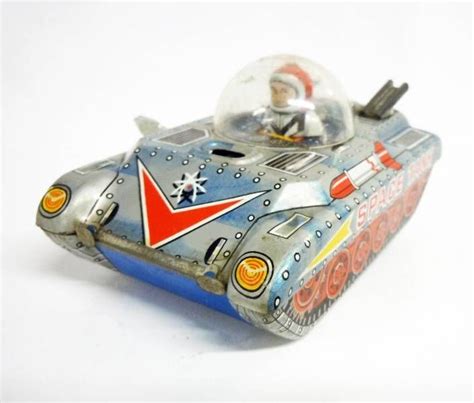 Space Toys Takatoku Tin Toy Wind Up Space Tank Japan 1960s