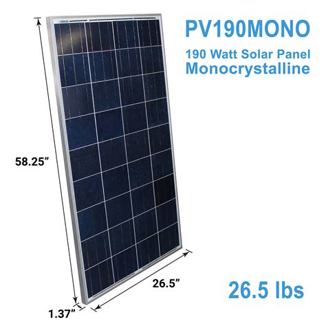 Watt Solar Panel Monocrystalline Aims Power