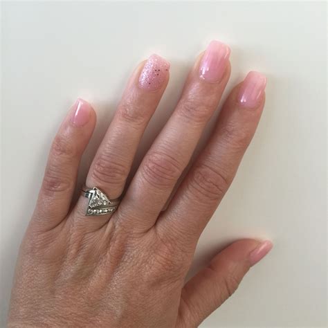 Light Natural Pink Sns Powder Nails Nail Polish Pink Nails