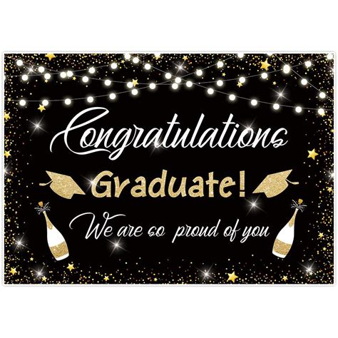 Buy Allenjoy Congrats Grad Class Of 2022 Backdrop Black Gold Graduation