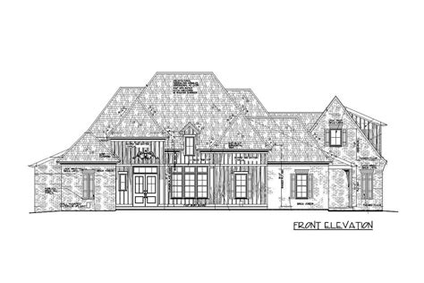 Bed French Country House Plan With Bonus Room Above Garage Floor