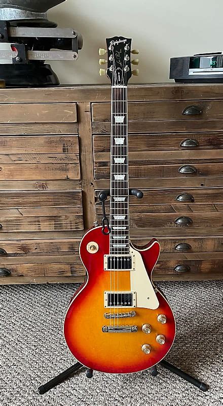 Epiphone Les Paul Cherry Sunburst MIJ Japan Reverb