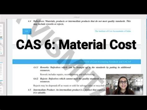 CAS 6 MATERIAL COST CMA FINAL COST AND MANAGEMENT AUDIT PAPER 17