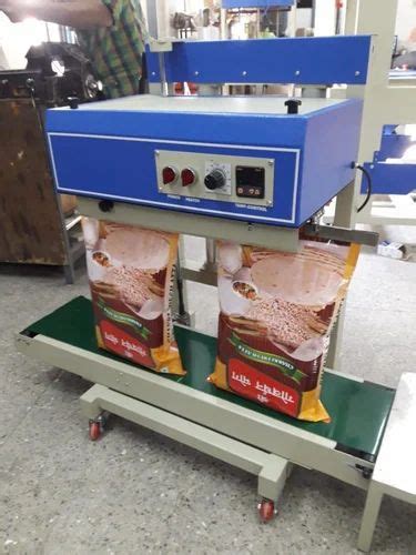 Semi Automatic Mild Steel Heavy Duty Continuous Band Sealer Vertical