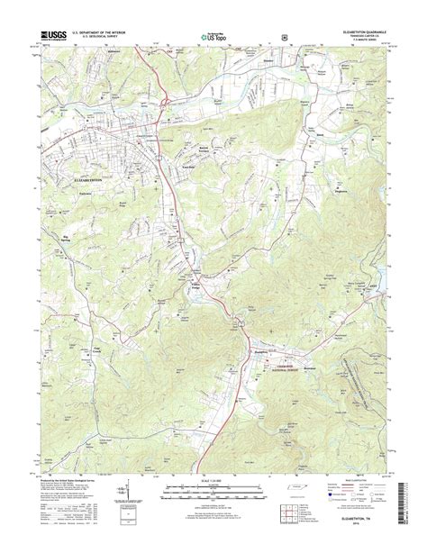 MyTopo Elizabethton Tennessee USGS Quad Topo Map