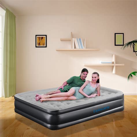 Flocking PVC Inflatable Air Mattresses Bed Single Size Airbed Portable