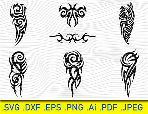 Tribal Tattoo SVG, Tribal Swirl Art Svg Svg for Cricut, Cutting File ...