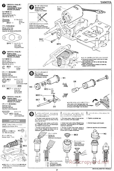 Tamiya Manual Williams Fw Renault F Rcscrapyard