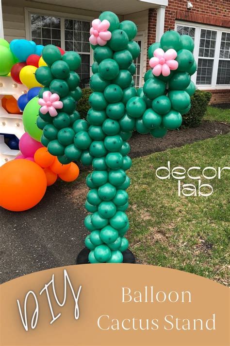 Balloon Cactus Standing In Front Of A House