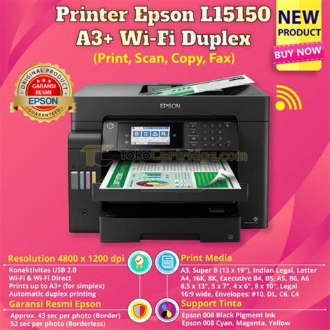 Jual Epson Ecotank L15150 A3 Wi Fi Duplex All In One Printer Ink Tank 008 Kota Surabaya