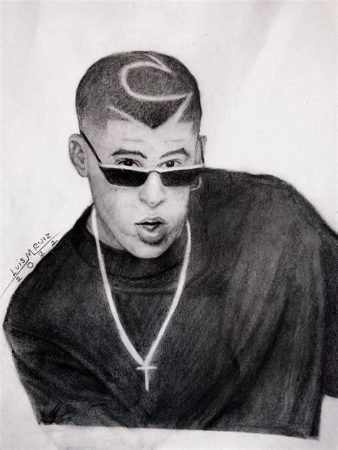 Dibujo De Bad Bunny Puerto Rico Realizado Por Luis Manuel Bad Bunny