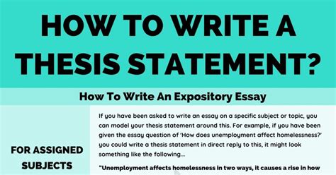 How To Write A Thesis Statement With Useful Steps And Tips • 7esl