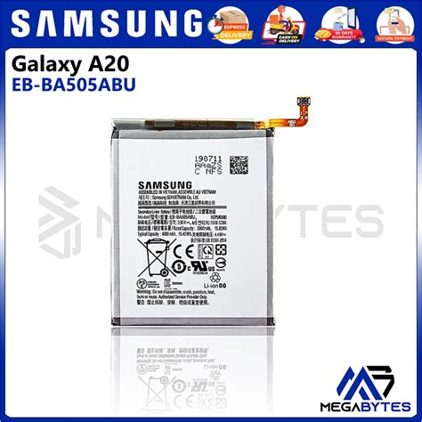 Samsung Galaxy A20 Battery EB BA505ABU 3900mAh Full Capacity Shopee