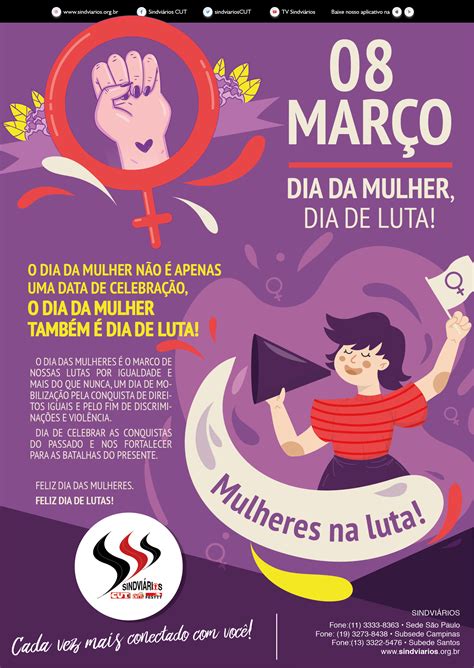 De Mar O Dia Da Mulher Dia De Luta Sindvi Rios