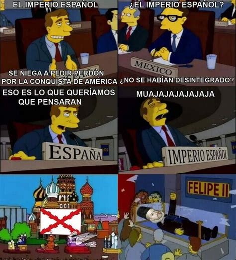 Meme de los Simpsons y el imperio español Meme subido por ercehilo