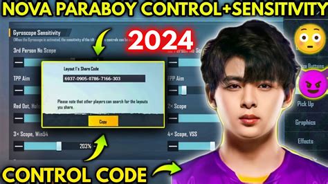 UPDATE 3 0 NOVA PARABOY NEW BEST SENSITIVITY CODE AND BASIC SETTING