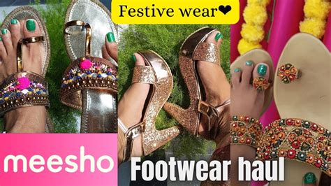 Meesho Haul Meesho Footwear Haul Festival Diwali Wedding Special