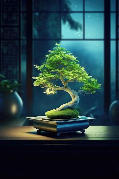 Premium AI Image | Beautiful bonsai tree japanese garden indoor plants